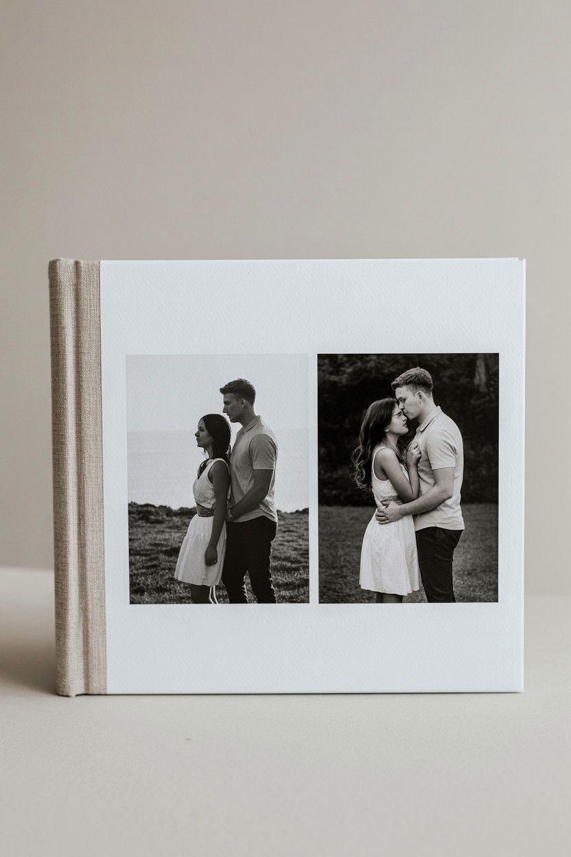 Minimalist couple photo album - 25 Valentine's Day Photo Album Ideas