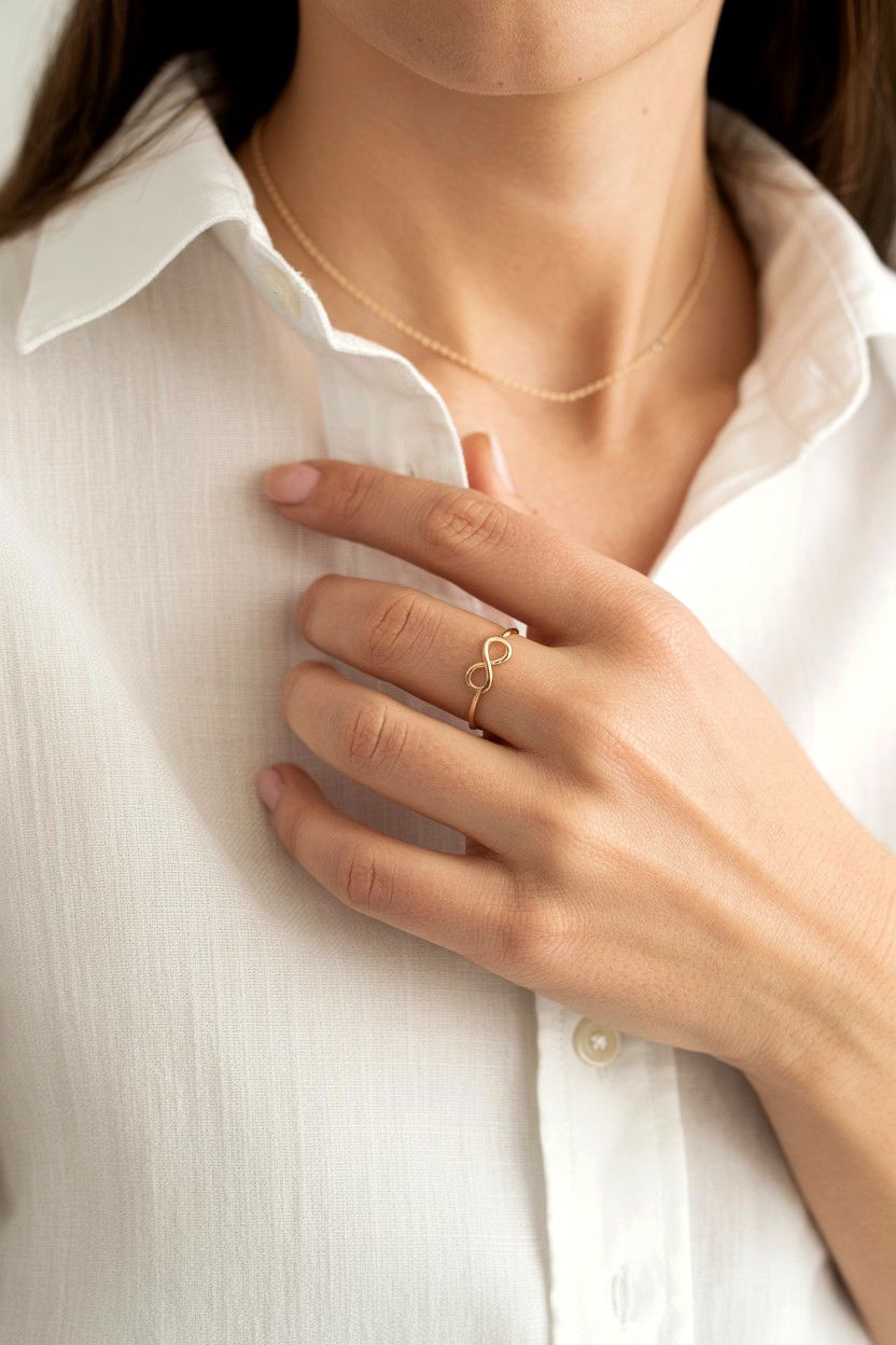 Minimalist infinity ring - 25 Valentine's Day Infinity Jewelry Ideas