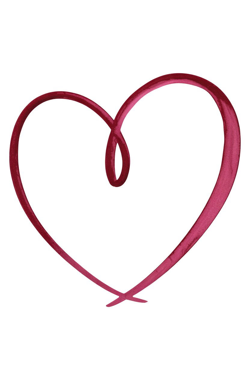 Minimalist watercolor heart outline - 25 Watercolor Valentine's Day Card Ideas