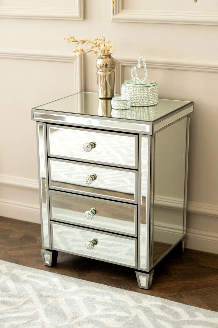 Mirrored Jewelry Chest - 25 Valentine's Day Jewelry Box Ideas