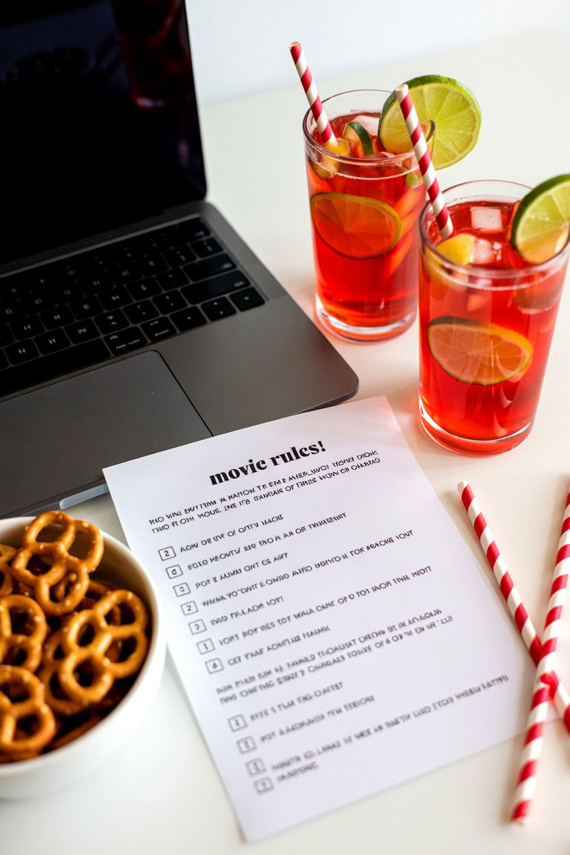 Mocktail Sipping Game - 25 Long Distance Valentine's Day Watch Party Ideas