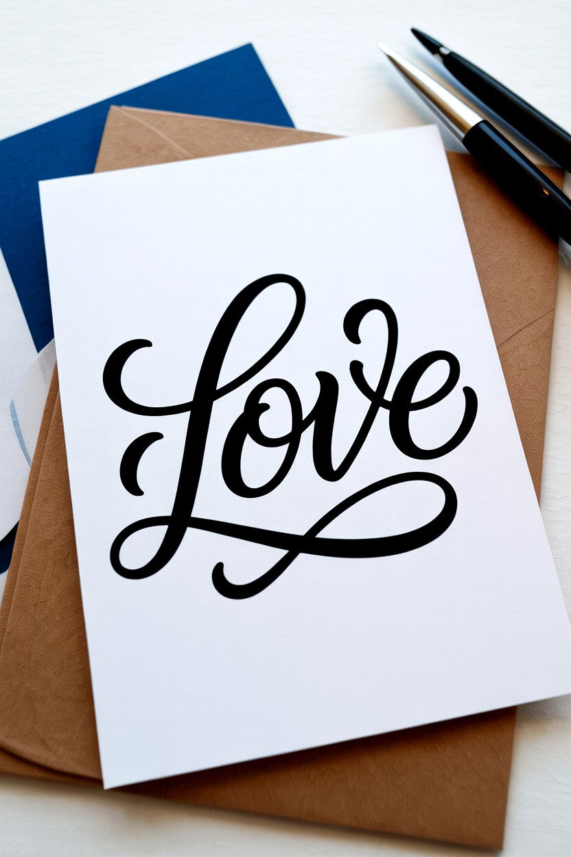 Modern Calligraphy Lettering - 25 Valentine's Day Art Class Ideas