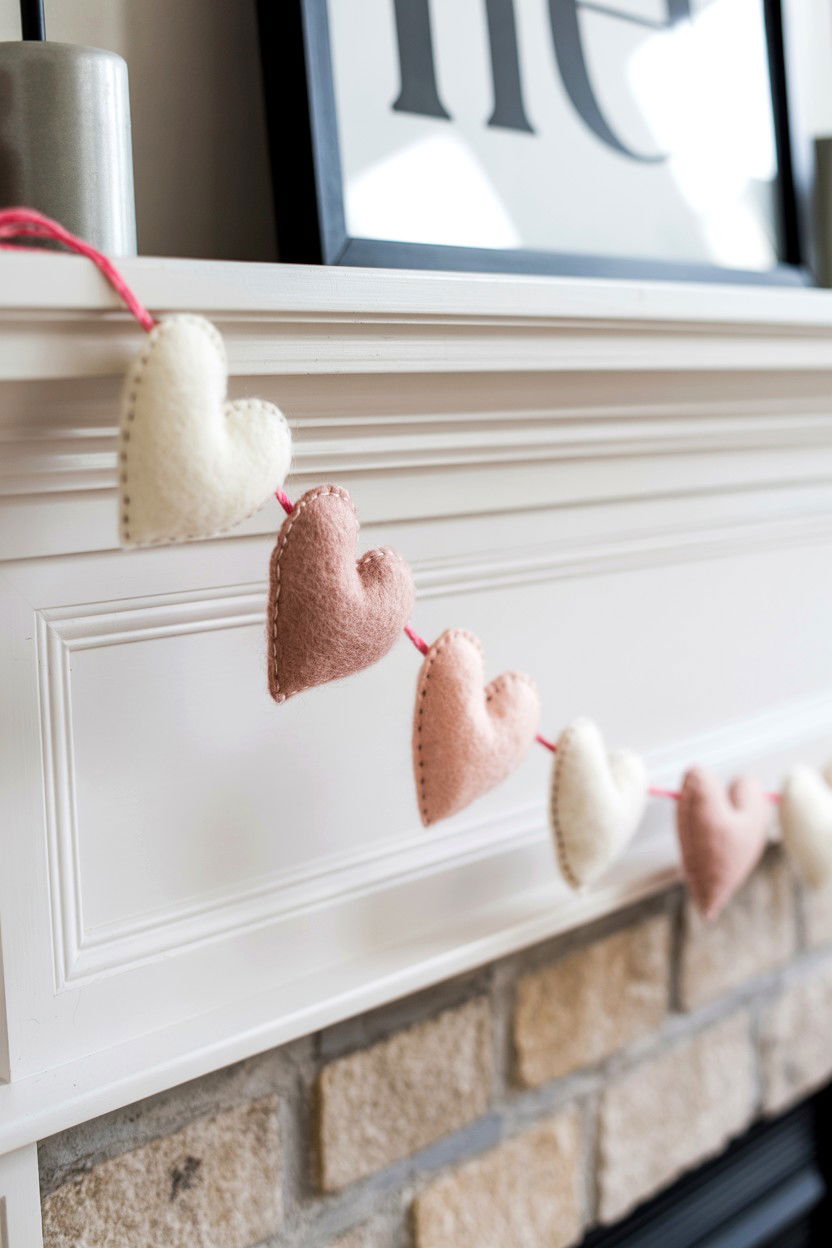 Modern Heart Garland - 25 Modern Valentine's Day Decor Ideas