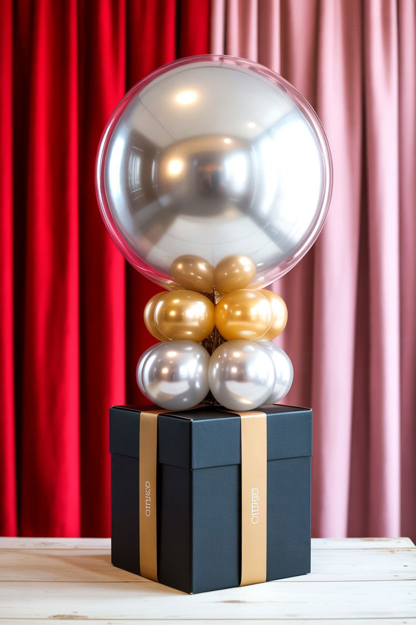 Modern Luxury Balloon Box - 25 Valentine's Day Balloon Box Ideas