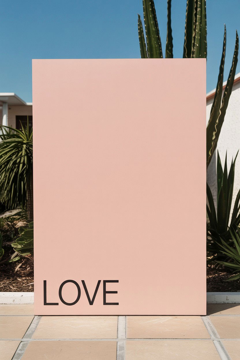 Modern Minimalist Love Sign - 25 Valentine's Day Wood Sign Ideas