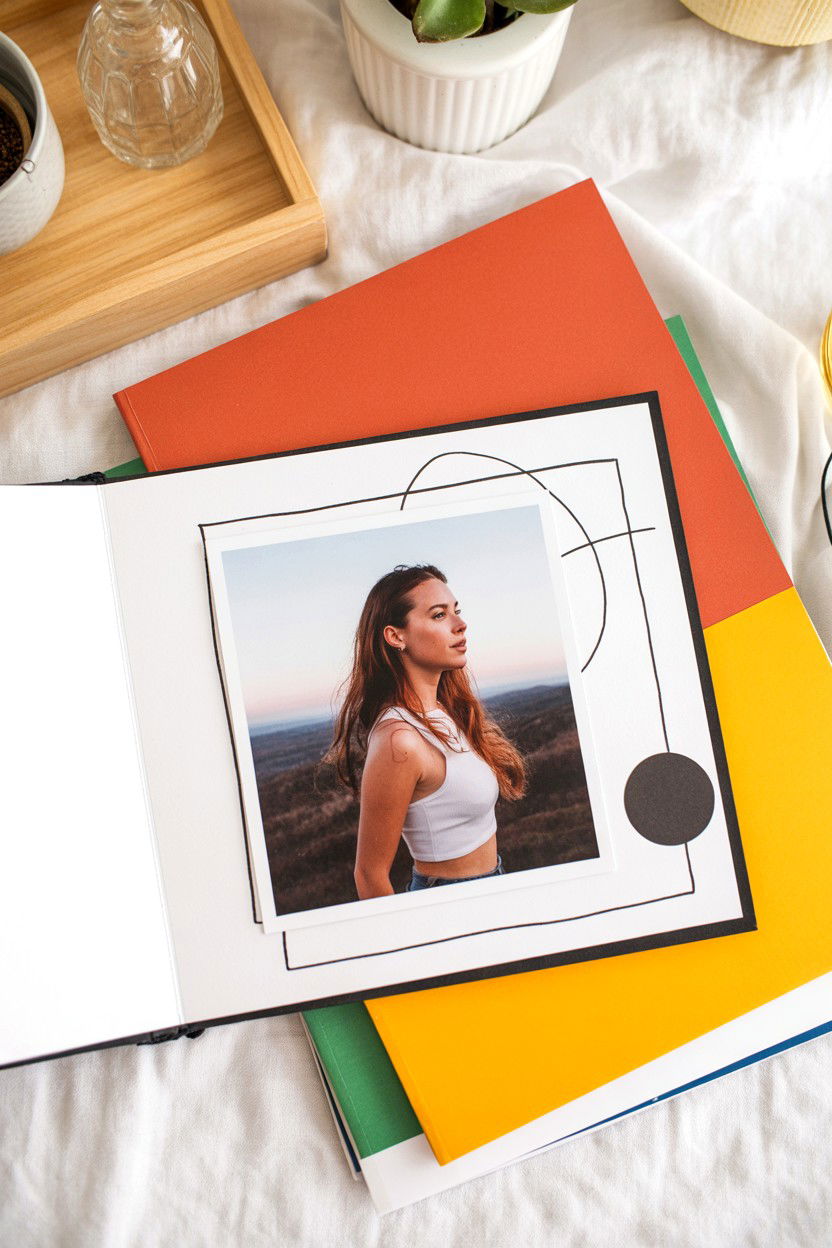 Modern Minimalist Scrapbook - 25 Valentine's Day Scrapbook Layout Ideas