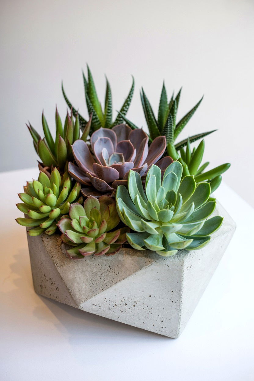 Modern Succulent Arrangement - 25 Valentine's Day Flower Delivery Ideas
