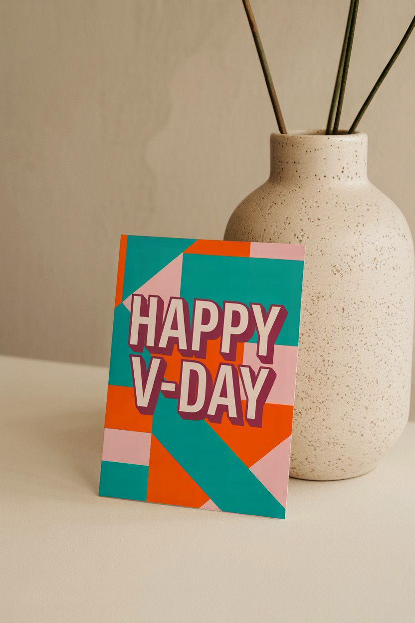 Modern Valentine Card - 25 Valentine's Day Card Ideas for Husband