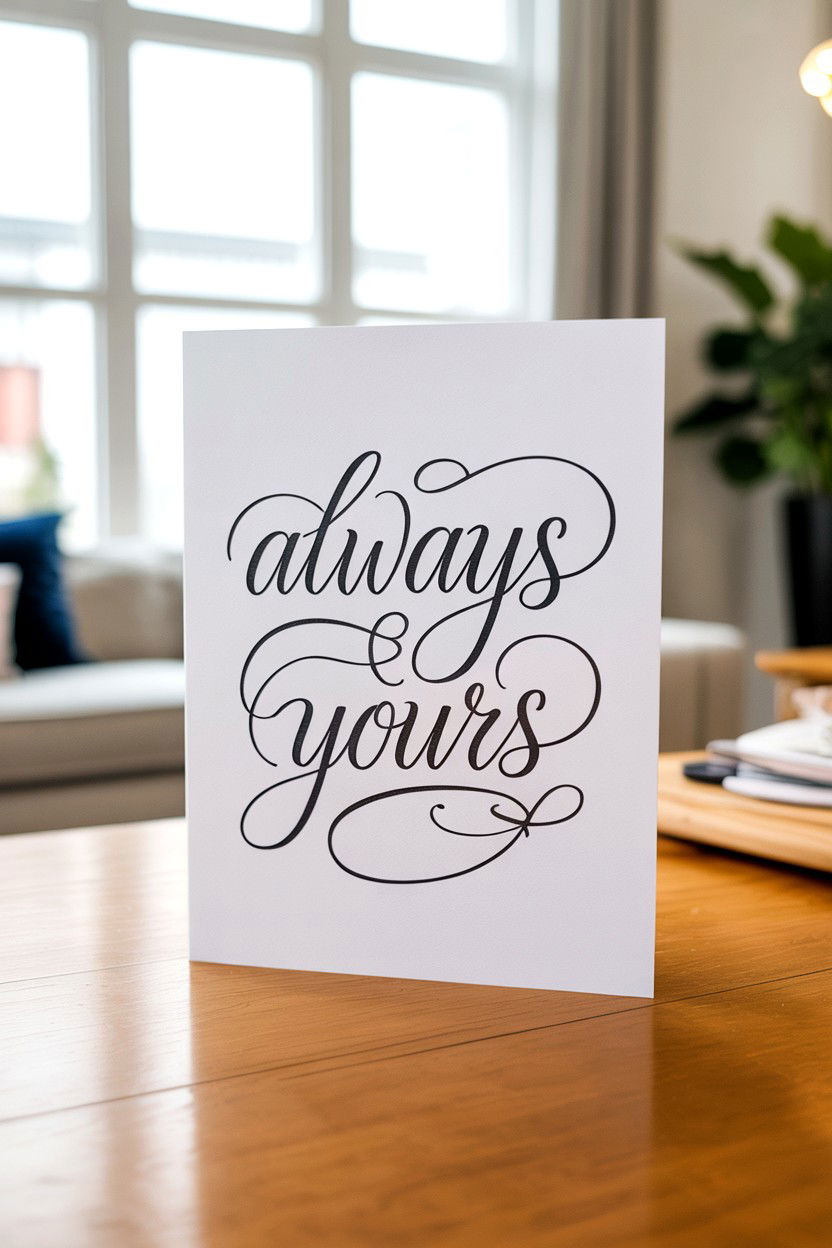 Modern calligraphy card - 25 Aesthetic Valentine's Day Card Ideas