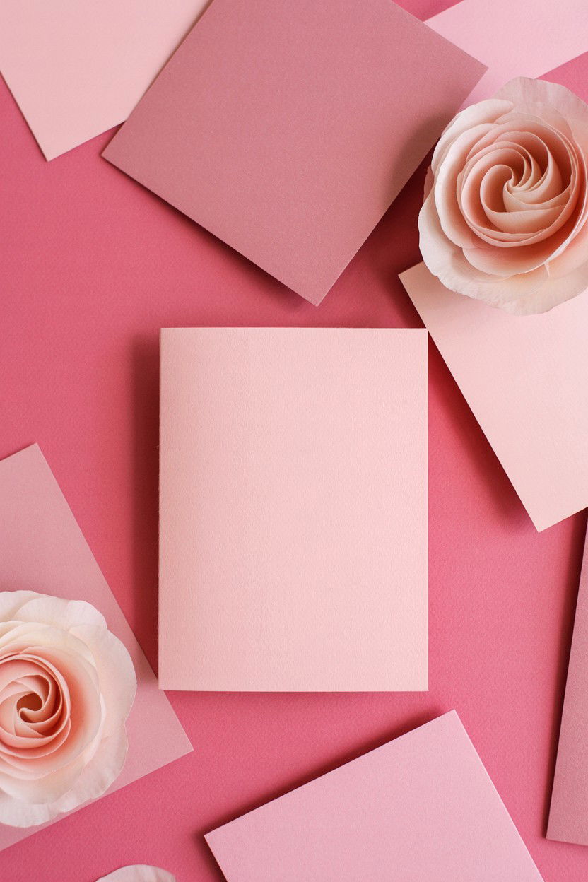 Monochromatic Pink Card - 25 Minimalist Valentine's Day Card Ideas
