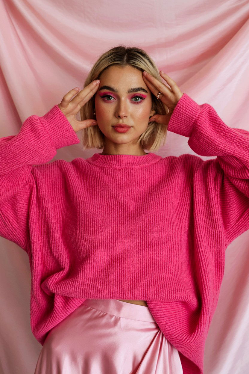 Monochromatic Pink Makeup - 25 Valentine's Day Makeup Looks
