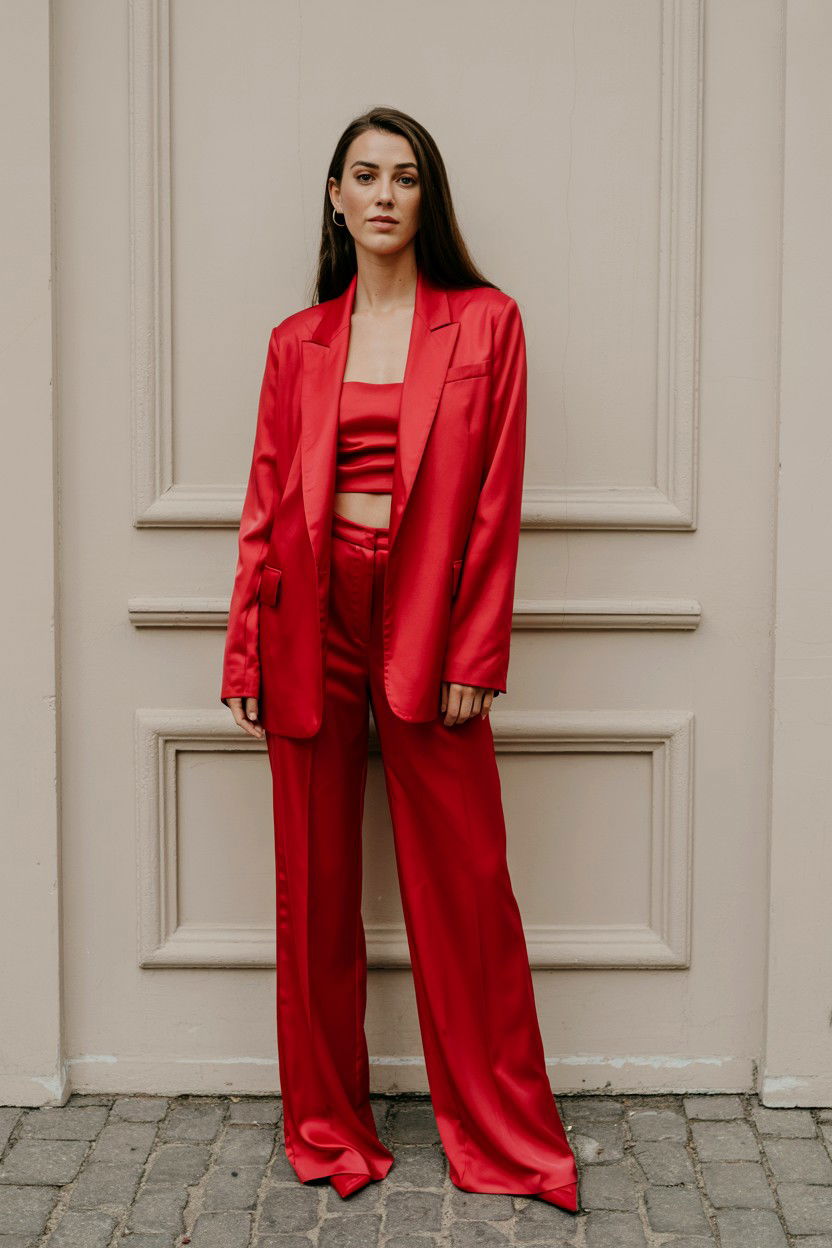 Monochrome Red Outfit - 25 Minimalist Valentine's Day Ideas