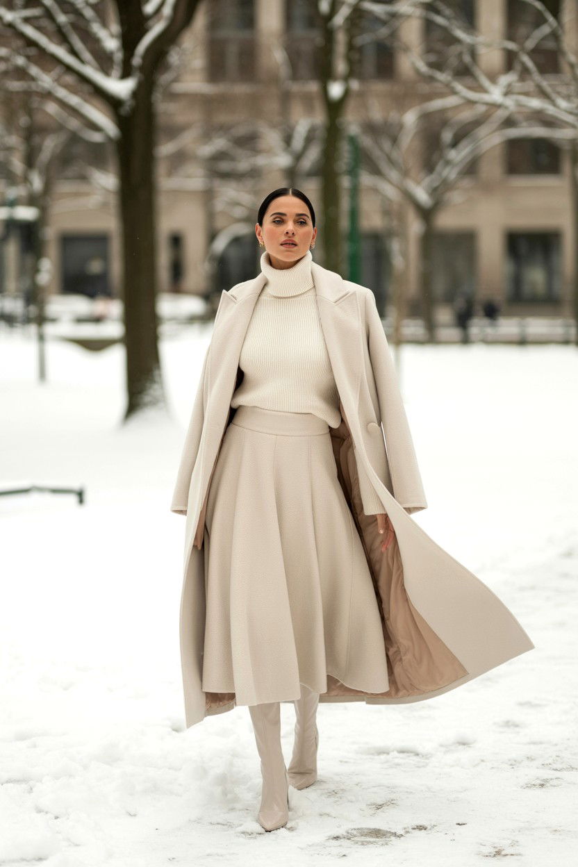 Monochrome cream outfit - 25 Classy Valentine's Day Outfits