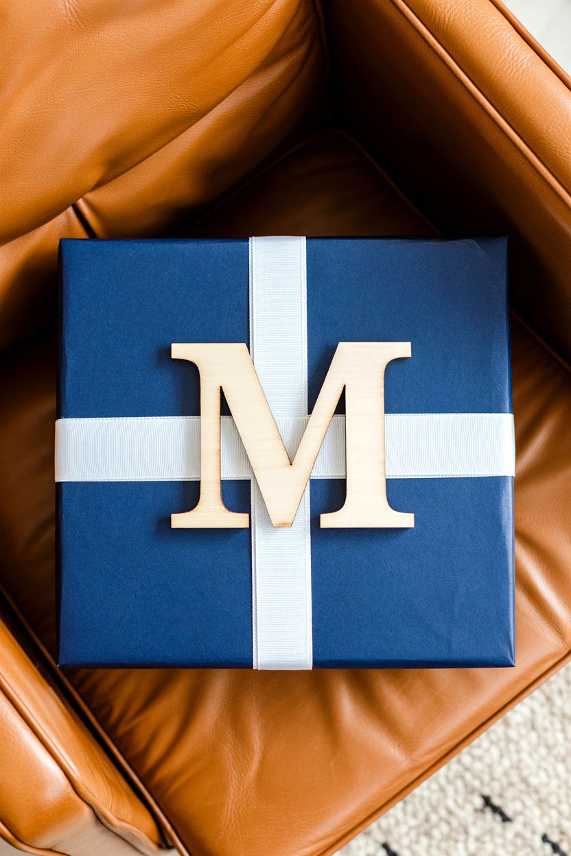 Monogrammed Gift Tag - 25 Valentine's Day Gift Wrapping Ideas