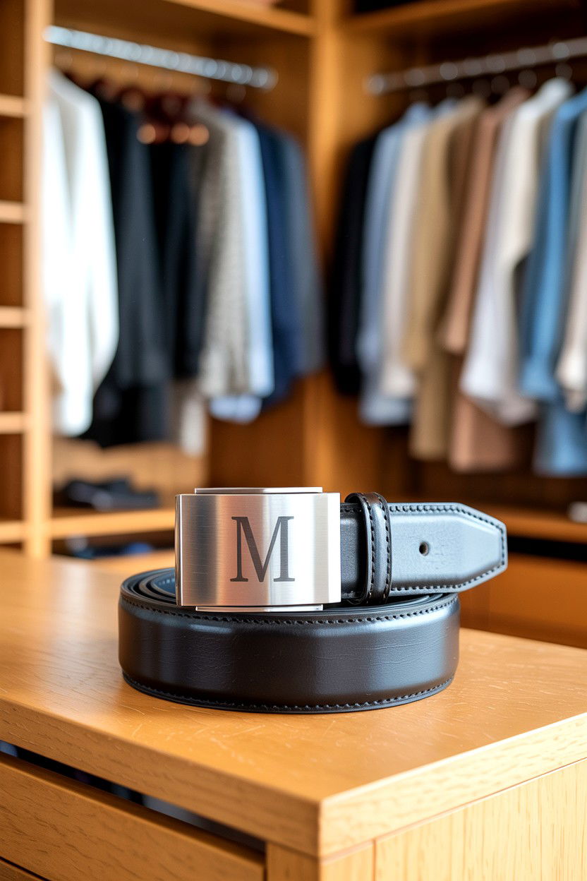 Monogrammed Leather Belt - 25 Personalized Valentine's Day Gifts for Him