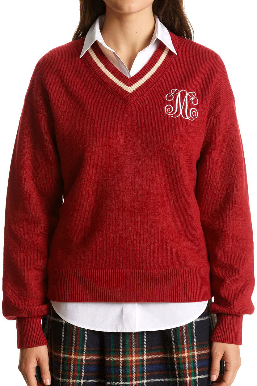 Monogrammed sweater - 25 Valentine's Day Preppy Outfits