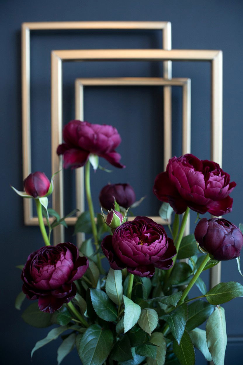Moody Dark Florals - 25 Valentine's Day Gallery Wall Ideas