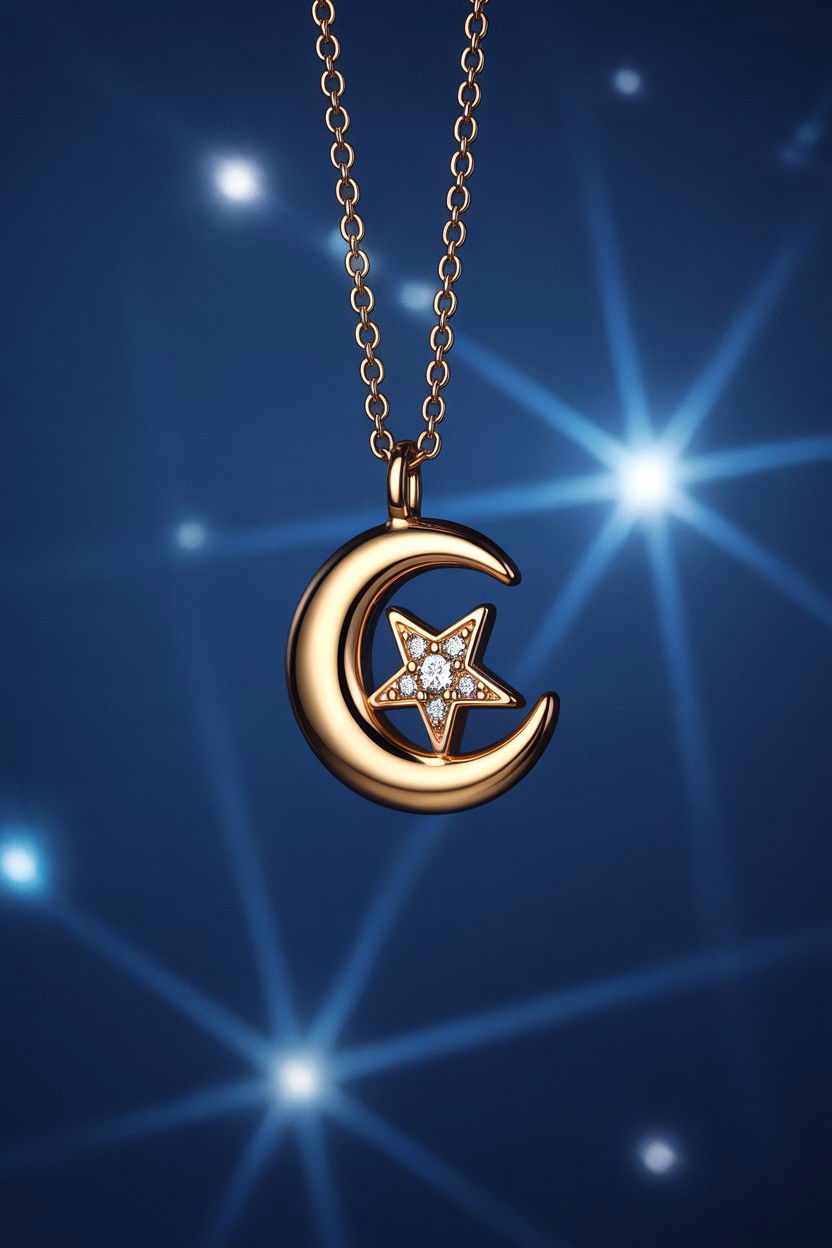 Moon And Star Pendant - 25 Valentine's Day Pendant Ideas