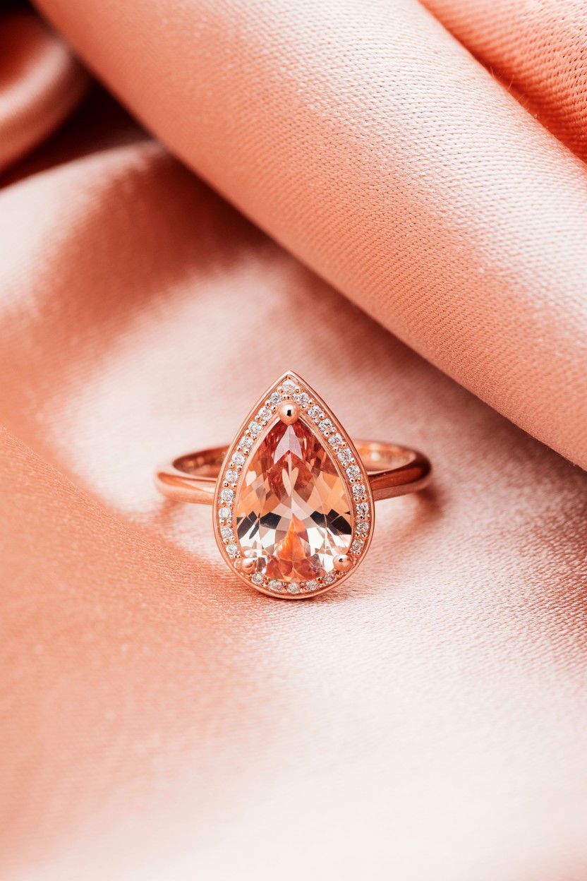 Morganite Rose Gold Ring - 25 Valentine's Day Ring Ideas