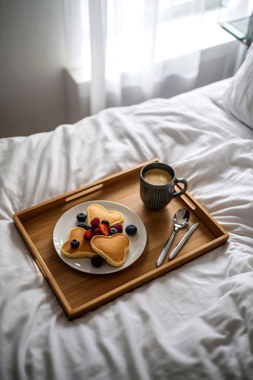 Morning Breakfast Bed - 25 Thrifty Valentine's Day Ideas