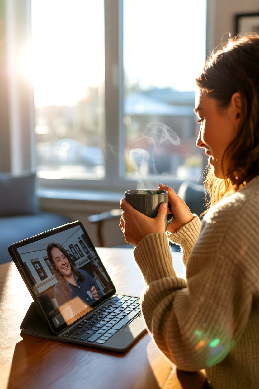 Morning Coffee Call - 25 Long Distance Valentine's Day Countdown Ideas