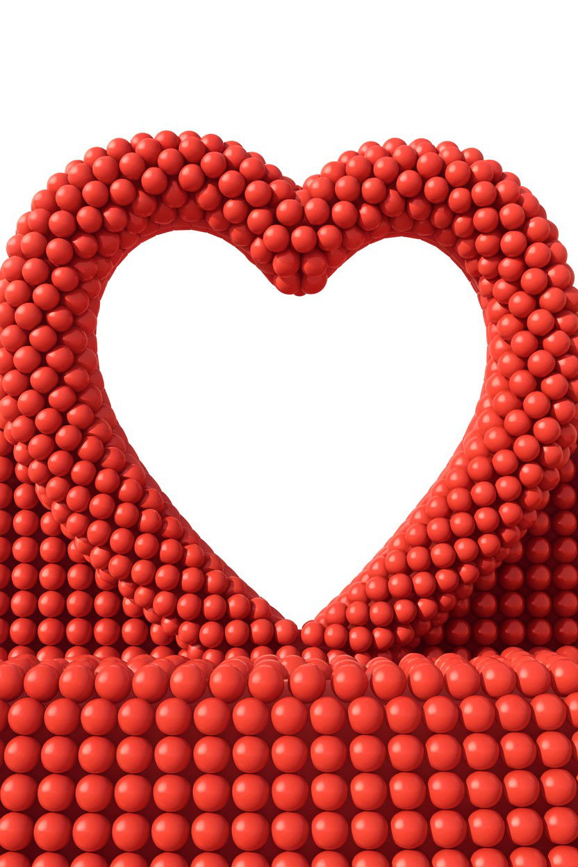 Mosaic Heart Balloon Frame - 25 Valentine's Day Party Balloon Ideas