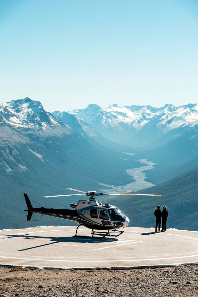 Mountain Peak Landing - 25 Valentine's Day Helicopter Tour Ideas