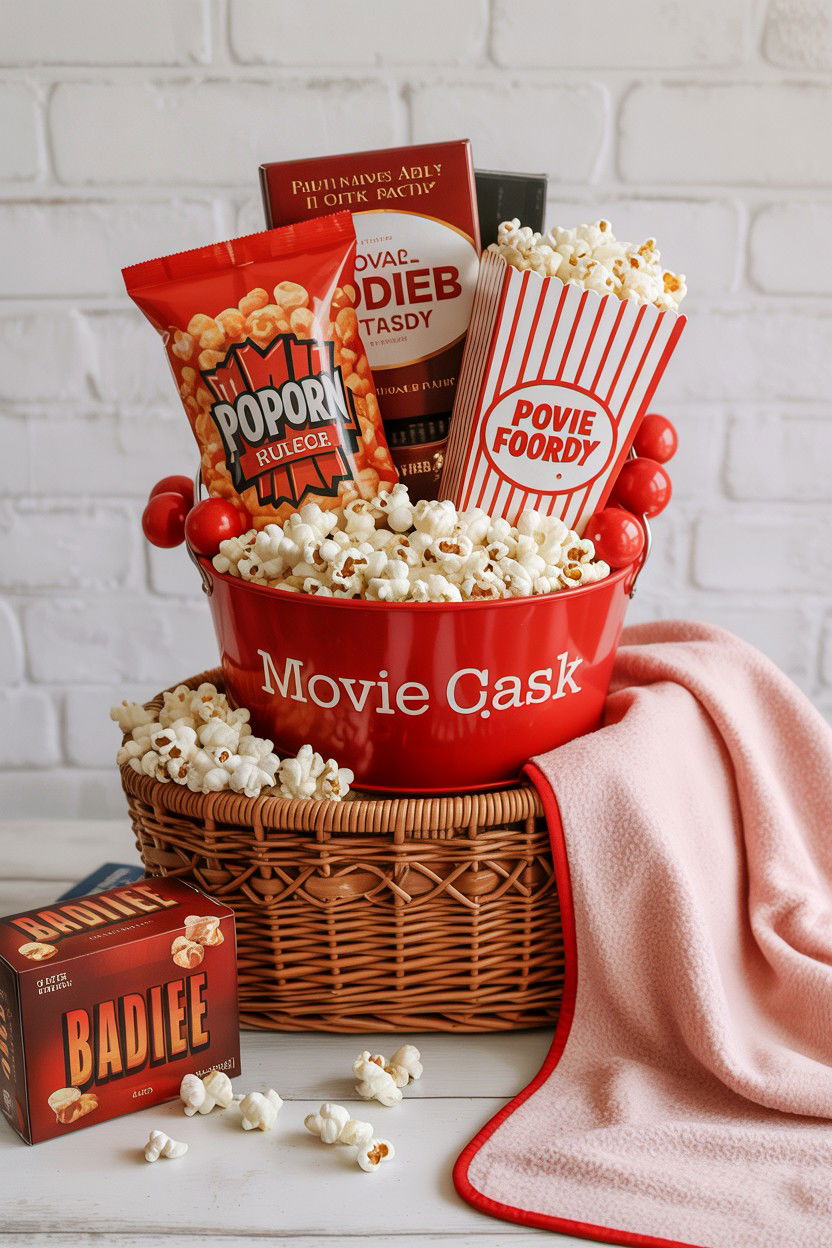 Movie Gift Basket - 25 Valentine's Day Gift Basket Ideas for Her