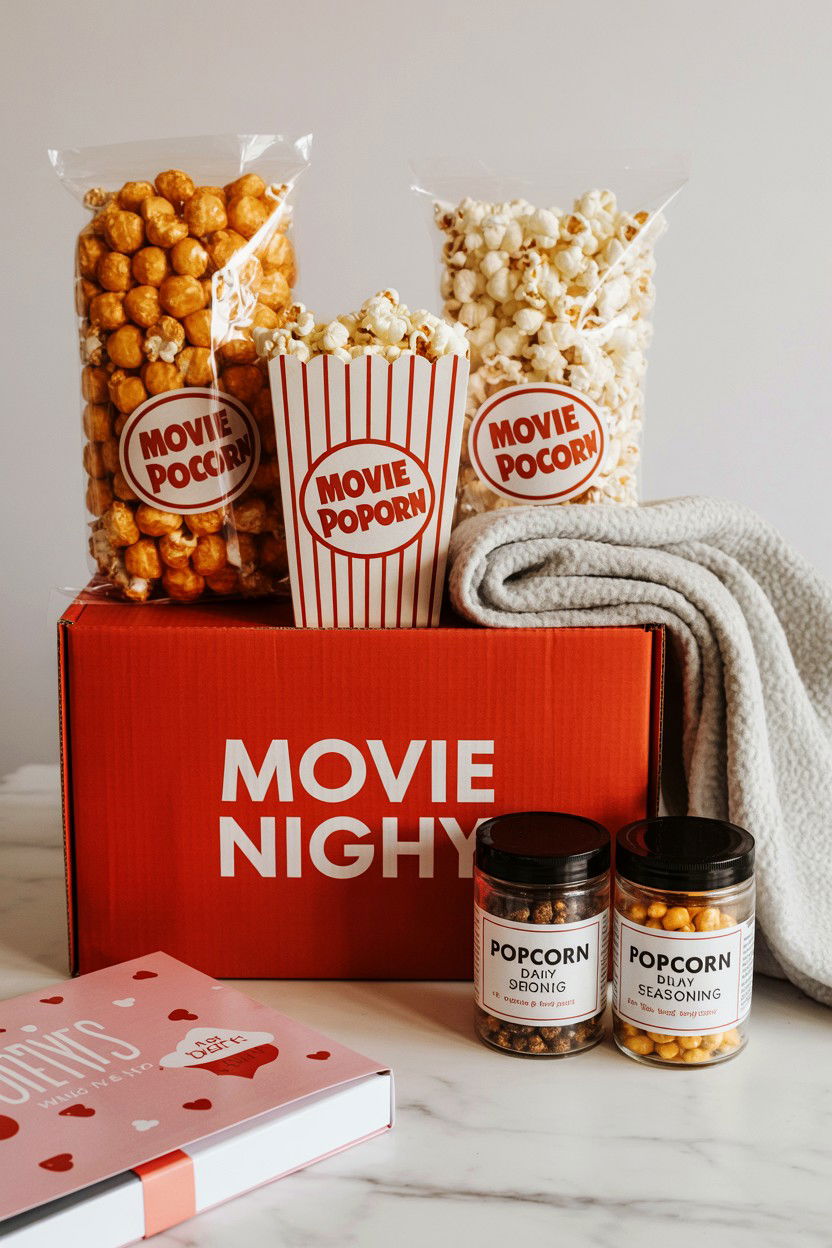 Movie Night Box - 25 Valentine's Day Care Package Ideas for Her