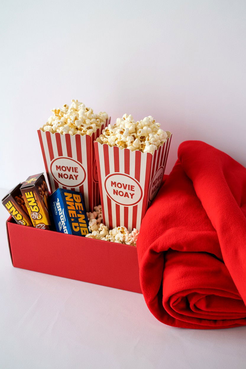 Movie Night Gift Box - 25 Valentine's Day Box Surprise Ideas