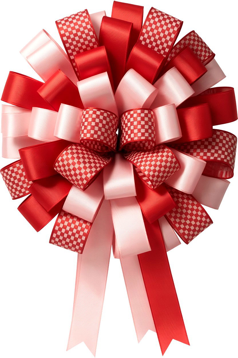Multi Loop Bow Wreath - 25 Ribbon Valentine's Day Wreath Ideas