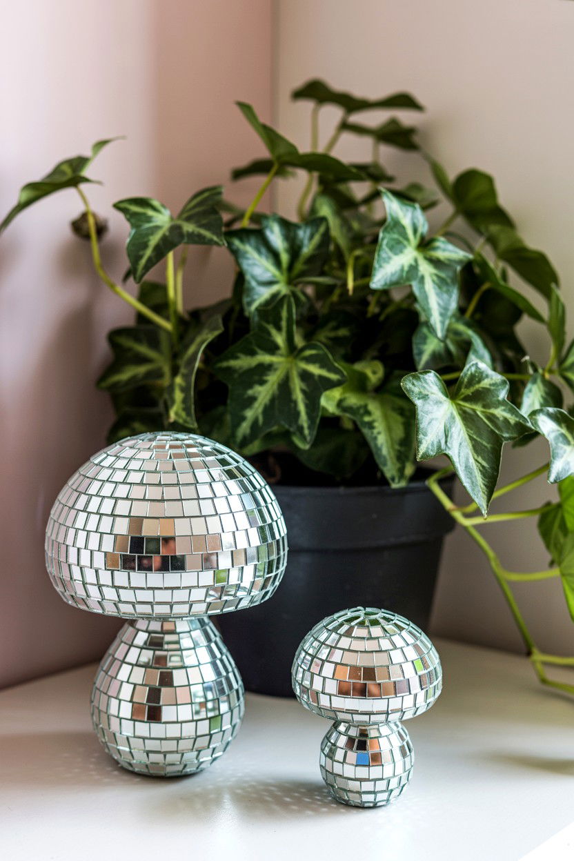 Mushroom Disco Ball Decor - 25 Plant Lover Valentine's Day Gifts