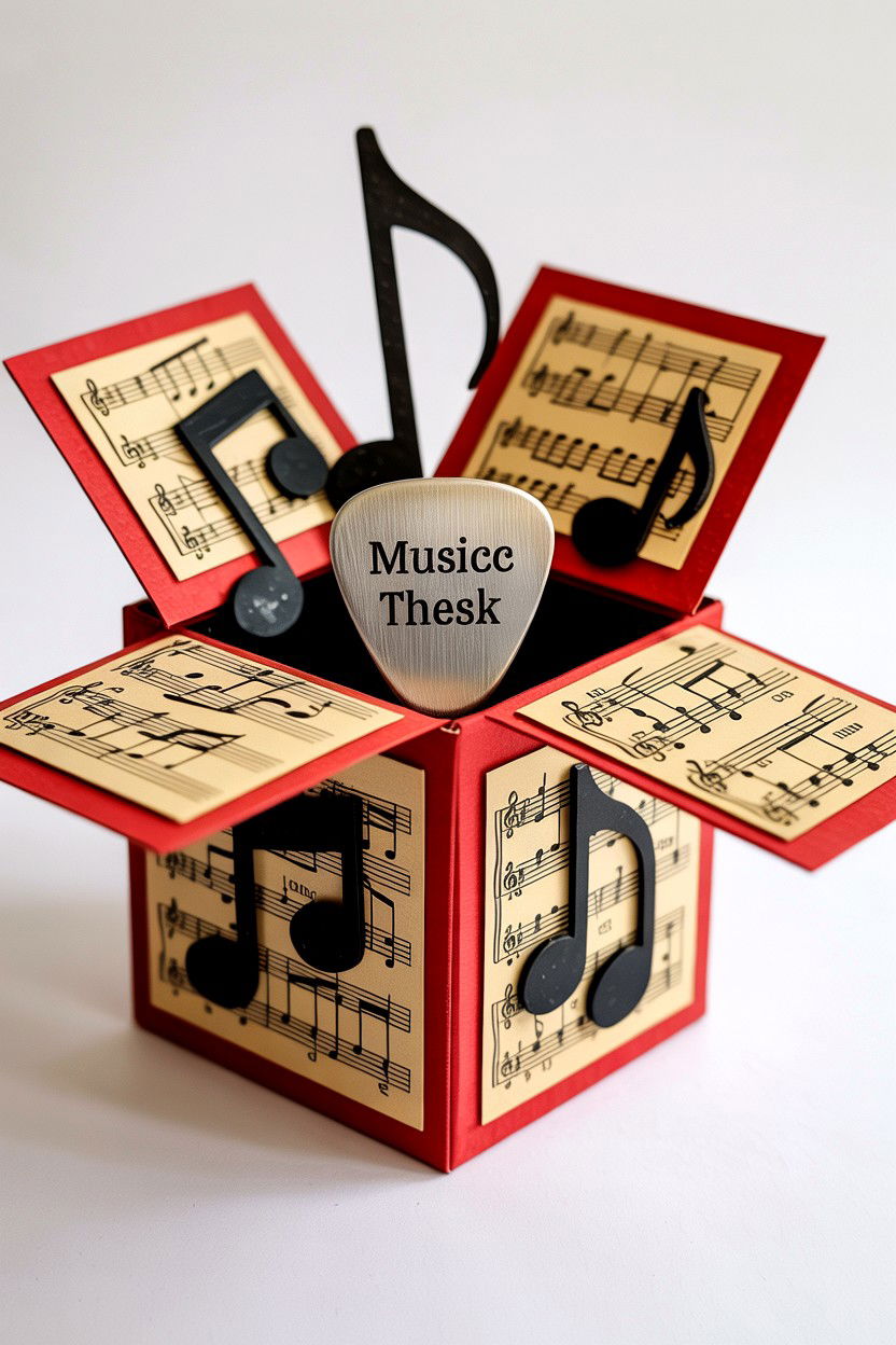 Music Theme Explosion Box - 25 Valentine's Day Explosion Box Ideas