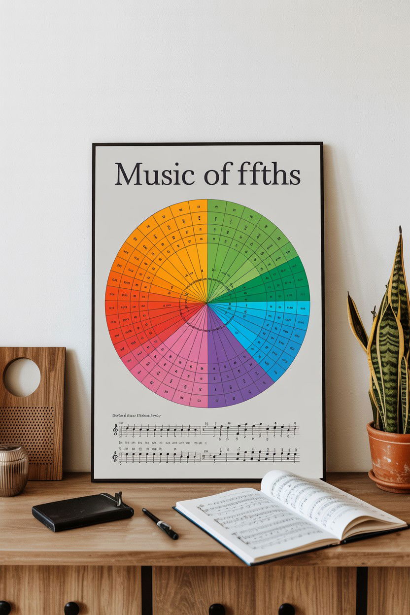 Music Theory Poster - 25 Music Lover Valentine's Day Gifts for Him