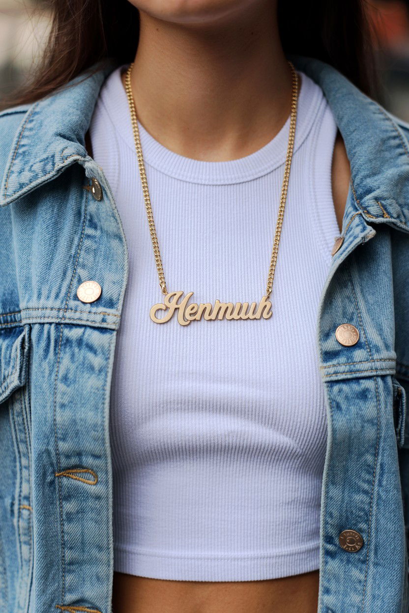 Nameplate Necklace - 25 Valentine's Day Jewelry Gift Ideas