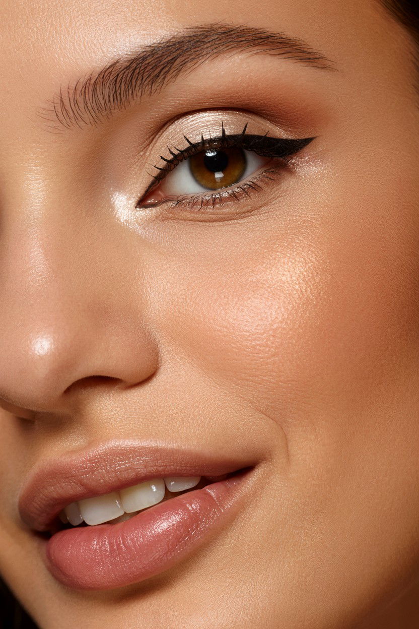 Natural Dewy Glam - 25 Valentine's Day Makeup for Brown Eyes