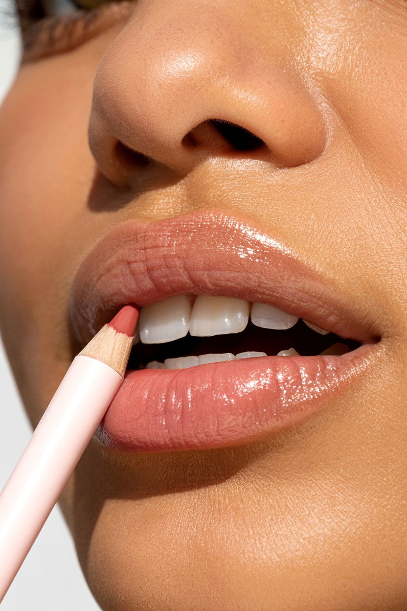 Natural Lip Liner - 25 Valentine's Day Lip Liner Looks