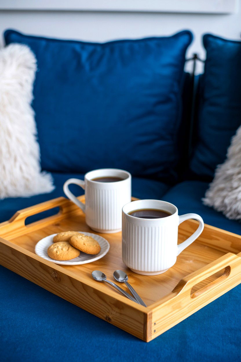 Natural wood tray - 25 Scandinavian Valentine's Day Decor Ideas
