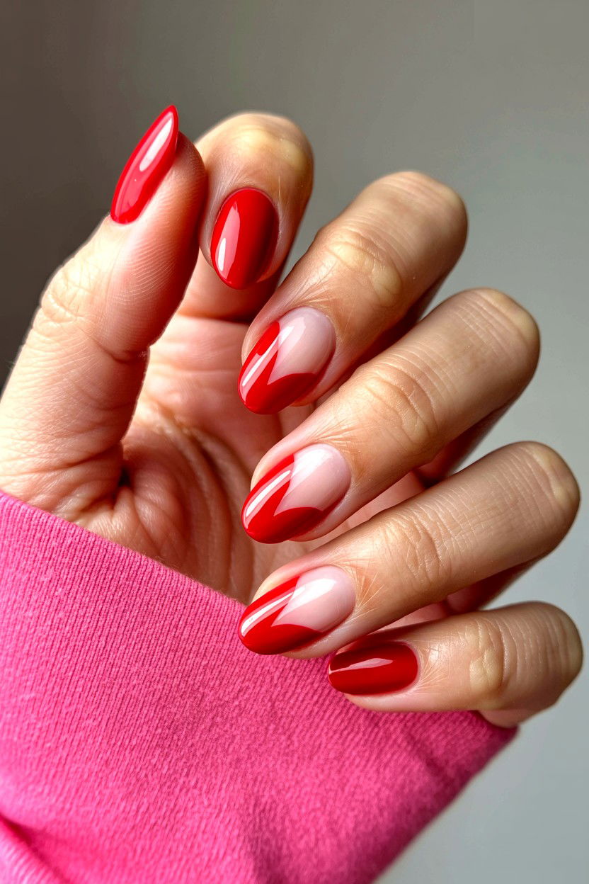 Negative Space Heart Nails - 25 Valentine's Day Toe Nail Ideas