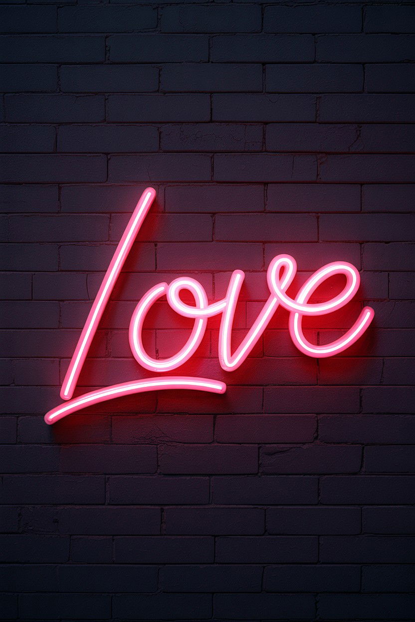 Neon love sign - 25 Valentine's Day Photo Backdrop Ideas