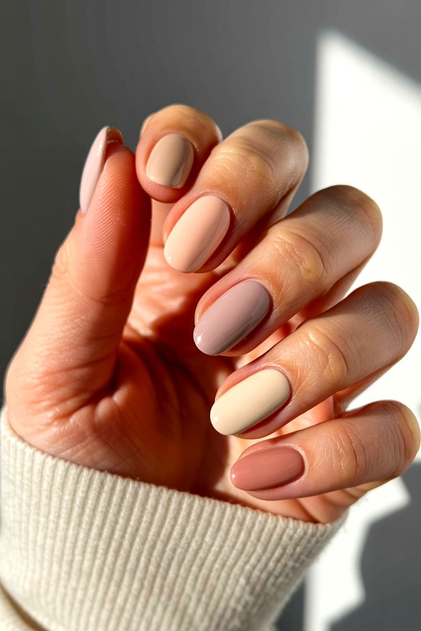 Neutral Valentine Manicure - 25 Nude Valentine's Day Nail Ideas