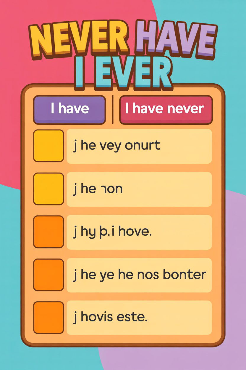 Never Have I Ever - 25 Long Distance Valentine's Day Game Night Ideas