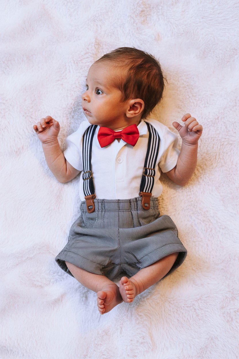 Newborn Bow Tie - 25 Valentine's Day Newborn Photo Ideas