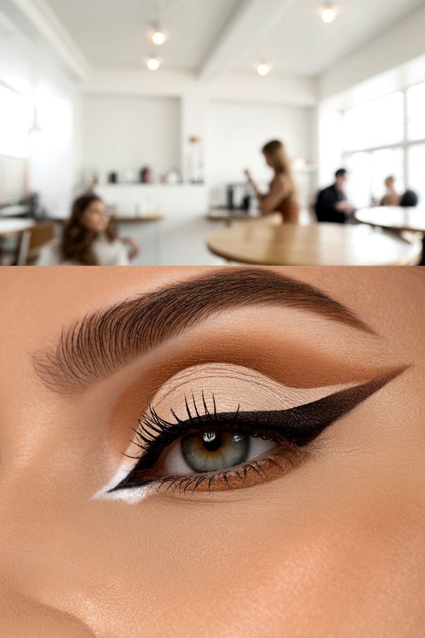 Nude Cut Crease - 25 Cut Crease Valentine's Day Makeup Ideas