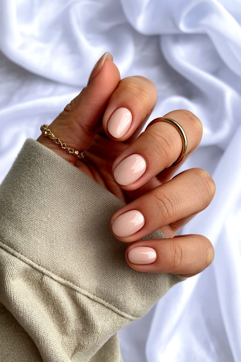Nude Heart Press On Nails - 25 Valentine's Day Press On Nail Ideas