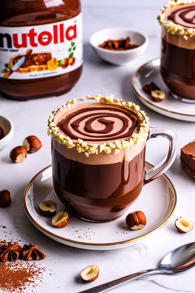 Nutella Hot Chocolate - 25 Valentine's Day Hot Chocolate Recipes