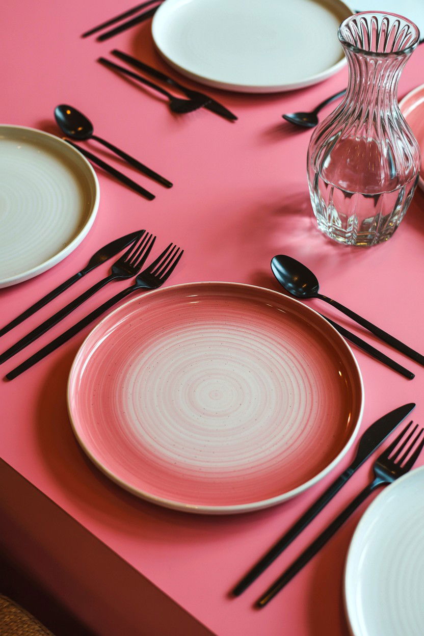 Ombre Pink Charger - 25 Valentine's Day Charger Plate Ideas