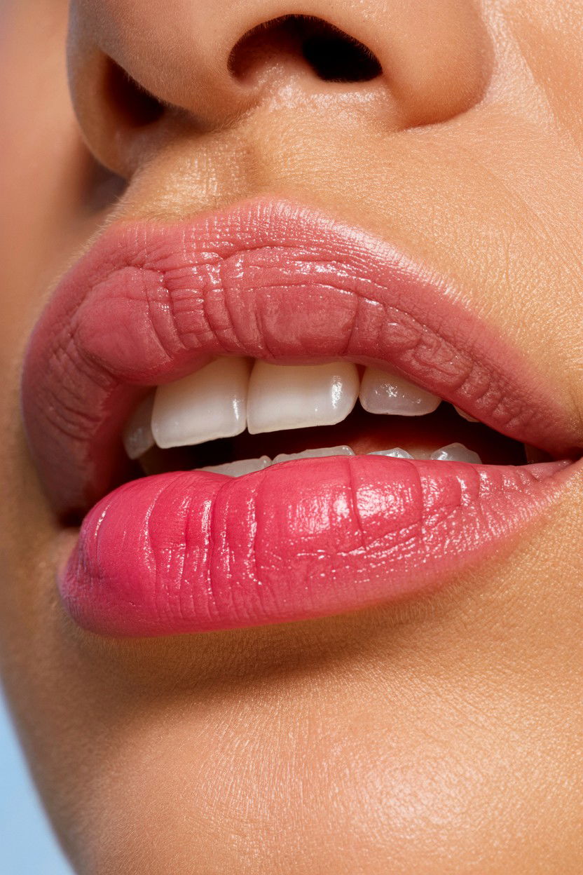 Ombre Pink Lips - 25 Pink Valentine's Day Makeup Looks