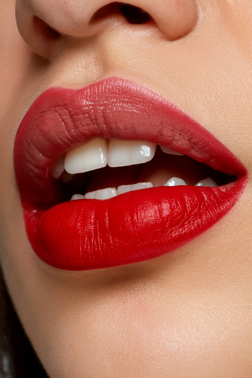 Ombre Red Lip - 25 Red Lip Valentine's Day Looks