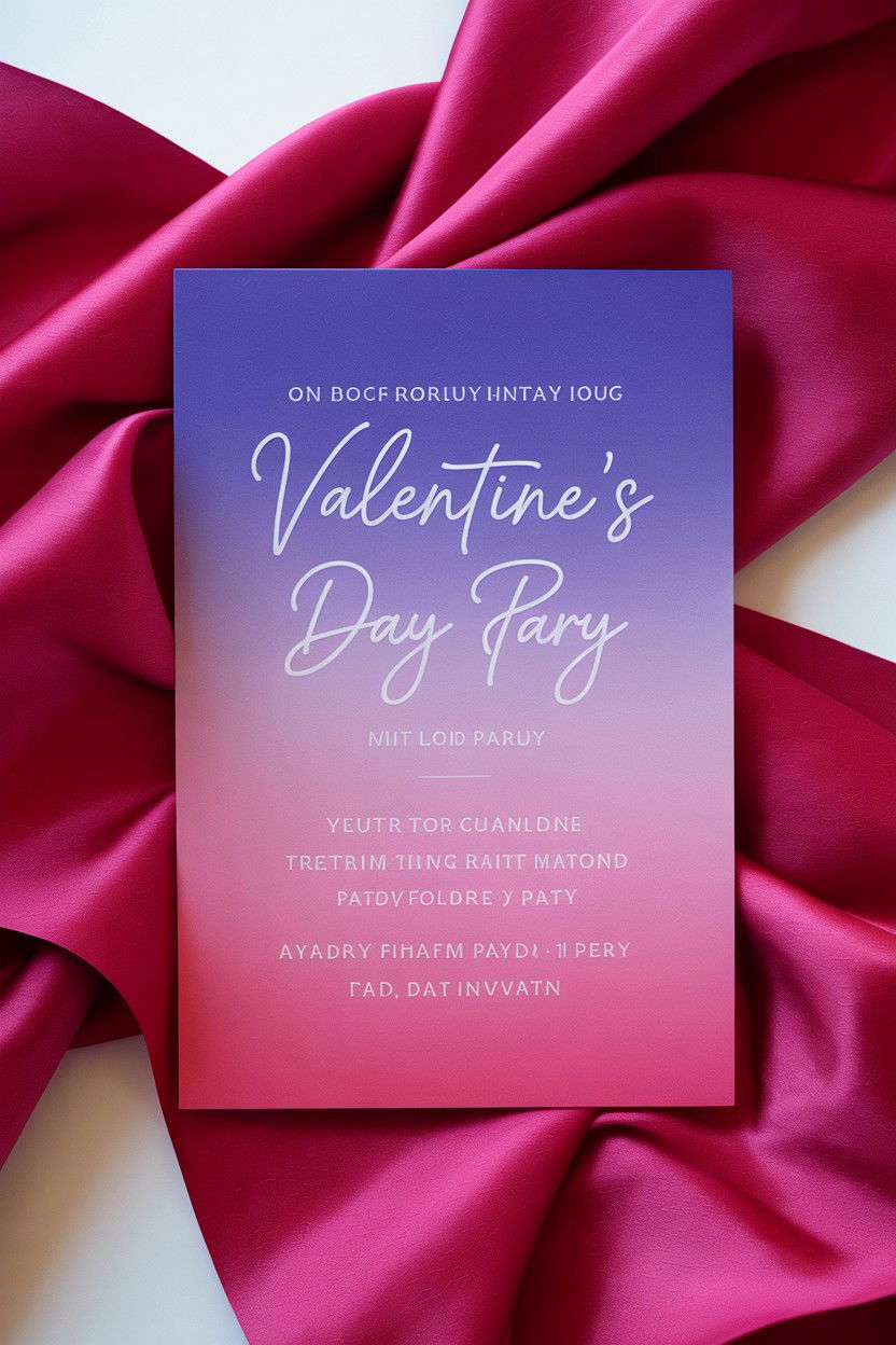 Ombre invitation - 25 Valentine's Day Party Invitation Ideas